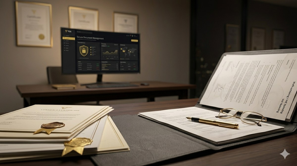 TDS secure document management - compliance certificaten en vastgoed audit trail
